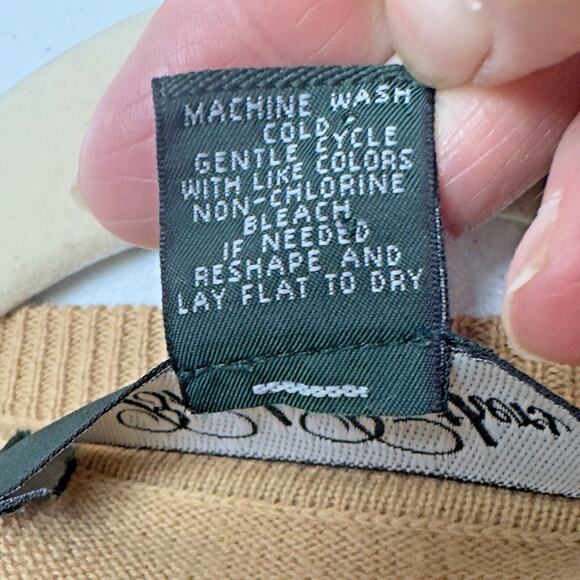 VTG Brooks Brothers Golf Sweater Pullover Men L Gold Preppy Academia Minimalist - Picture 7 of 10